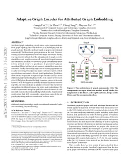 Adaptive Graph Encoder for Attributed Graph Embedding