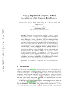 Weakly Supervised Temporal Action Localization with Segment-Level Labels
