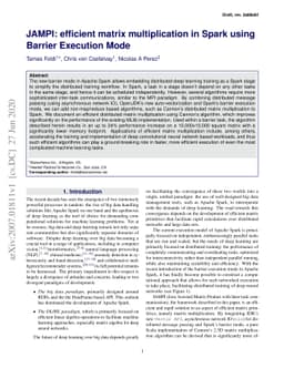 JAMPI: efficient matrix multiplication in Spark using Barrier Execution
  Mode