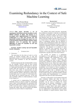 Examining Redundancy in the Context of Safe Machine Learning