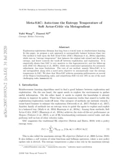 Meta-SAC: Auto-tune the Entropy Temperature of Soft Actor-Critic via
  Metagradient