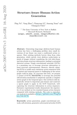 Structure-Aware Human-Action Generation
