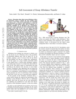 Self-Assessment of Grasp Affordance Transfer