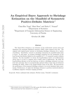 An Empirical Bayes Approach to Shrinkage Estimation on the Manifold of
  Symmetric Positive-Definite Matrices