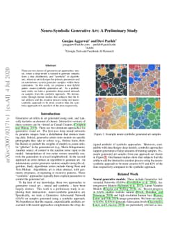 Neuro-Symbolic Generative Art: A Preliminary Study