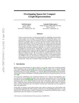 Overlapping Spaces for Compact Graph Representations