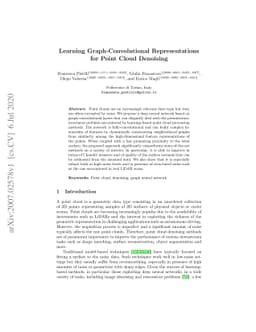 Learning Graph-Convolutional Representations for Point Cloud Denoising
