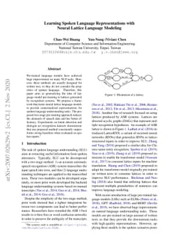 Learning Spoken Language Representations with Neural Lattice Language
  Modeling