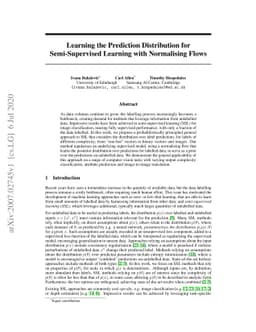 Learning the Prediction Distribution for Semi-Supervised Learning with
  Normalising Flows