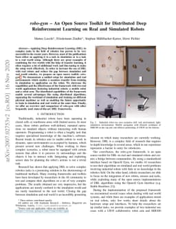 robo-gym -- An Open Source Toolkit for Distributed Deep Reinforcement
  Learning on Real and Simulated Robots