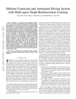 Efficient Connected and Automated Driving System with Multi-agent Graph
  Reinforcement Learning