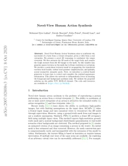 Novel-View Human Action Synthesis