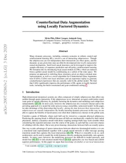 Counterfactual Data Augmentation using Locally Factored Dynamics