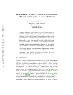 Deep Partial Updating: Towards Communication Efficient Updating for
  On-device Inference