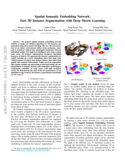 Spatial Semantic Embedding Network: Fast 3D Instance Segmentation with
  Deep Metric Learning