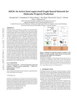 ASGN: An Active Semi-supervised Graph Neural Network for Molecular
  Property Prediction