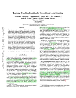 Learning Branching Heuristics for Propositional Model Counting