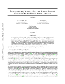 Innovative And Additive Outlier Robust Kalman Filtering With A Robust
  Particle Filter