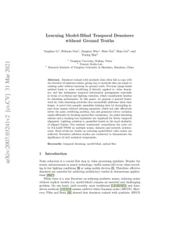 Learning Model-Blind Temporal Denoisers without Ground Truths
