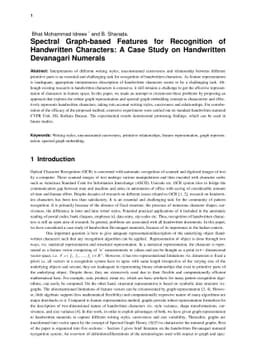 Spectral Graph-based Features for Recognition of Handwritten Characters:
  A Case Study on Handwritten Devanagari Numerals