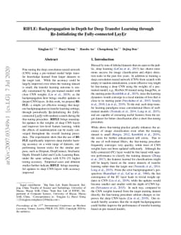 RIFLE: Backpropagation in Depth for Deep Transfer Learning through
  Re-Initializing the Fully-connected LayEr