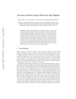 Location Sensitive Image Retrieval and Tagging