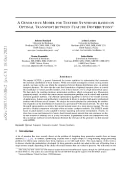 A Generative Model for Texture Synthesis based on Optimal Transport
  between Feature Distributions