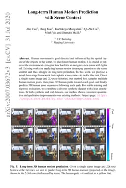 Long-term Human Motion Prediction with Scene Context
