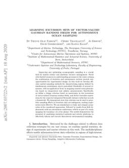 Learning excursion sets of vector-valued Gaussian random fields for
  autonomous ocean sampling