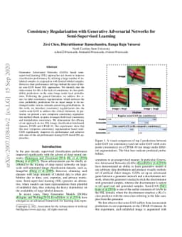 Consistency Regularization with Generative Adversarial Networks for
  Semi-Supervised Learning