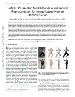 PaMIR: Parametric Model-Conditioned Implicit Representation for
  Image-based Human Reconstruction