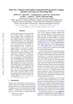 KQA Pro: A Dataset with Explicit Compositional Programs for Complex
  Question Answering over Knowledge Base