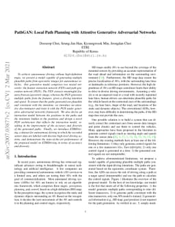 PathGAN: Local Path Planning with Attentive Generative Adversarial
  Networks