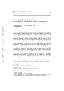 Decolonial AI: Decolonial Theory as Sociotechnical Foresight in
  Artificial Intelligence