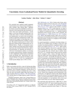 Uncertainty-Aware Lookahead Factor Models for Quantitative Investing