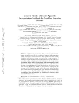 General Pitfalls of Model-Agnostic Interpretation Methods for Machine
  Learning Models