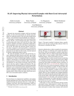 SLAP: Improving Physical Adversarial Examples with Short-Lived
  Adversarial Perturbations