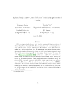 Estimating Monte Carlo variance from multiple Markov chains