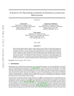 A Survey on Transfer Learning in Natural Language Processing