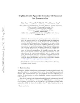 SegFix: Model-Agnostic Boundary Refinement for Segmentation