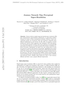 Journey Towards Tiny Perceptual Super-Resolution