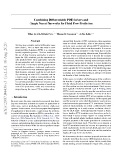 Combining Differentiable PDE Solvers and Graph Neural Networks for Fluid
  Flow Prediction