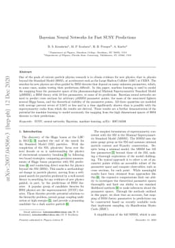 Bayesian Neural Networks for Fast SUSY Predictions