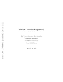 Robust Geodesic Regression