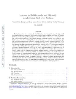Learning to Bid Optimally and Efficiently in Adversarial First-price
  Auctions