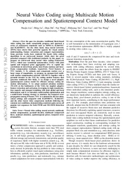 Neural Video Coding using Multiscale Motion Compensation and
  Spatiotemporal Context Model