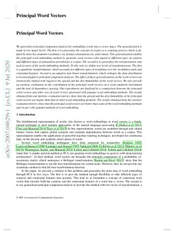 Principal Word Vectors