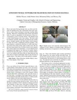 Attention Neural Network for Trash Detection on Water Channels