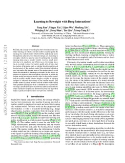 Learning to Reweight with Deep Interactions