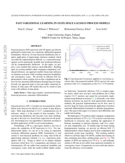 Fast Variational Learning in State-Space Gaussian Process Models